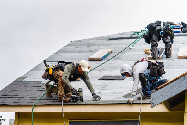 Professional Gutter Installation technician working in Sparrow Bush, NY